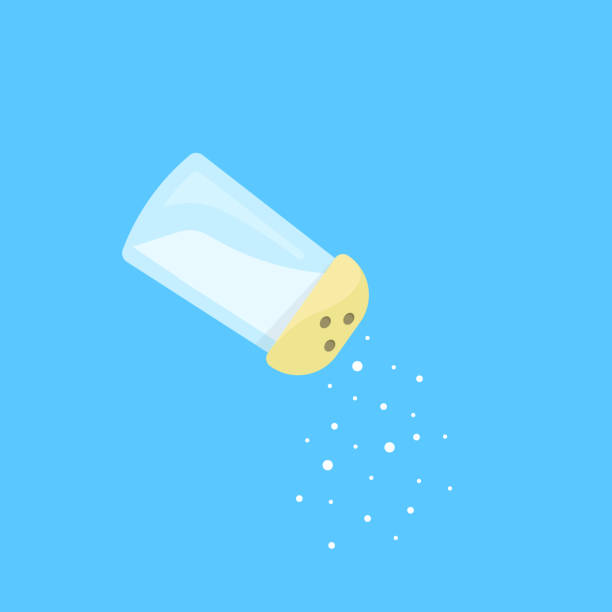 ilustrações de stock, clip art, desenhos animados e ícones de salt pours from salt shaker - salt