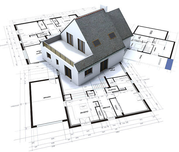 istock 3D model of a home and it's layout plans 119768933