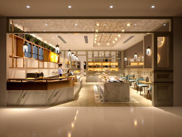 istock 3D render of cafetaria and restaurant 1197690380