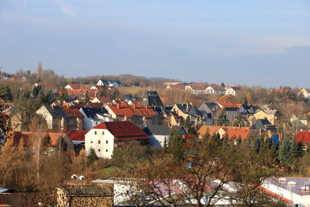 istock Colditz in Saxony/Germany/Europe from above, aerial view 1197691609