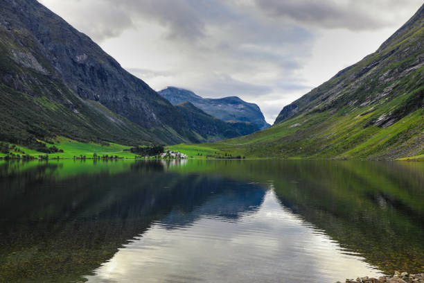 istock Beautiful reflections on a mountain lake 1197692386