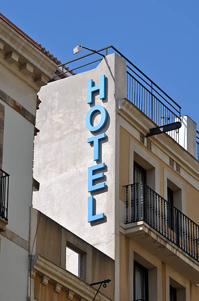 istock Hotel Sign Advertisement on the Side of a Building 119769502