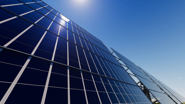 istock Surface of a Sunlit Solar Panel in Broad Daylight 1197697624