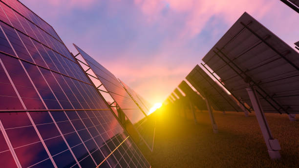 istock Solar Farm Beneath the Red Sky 1197697927