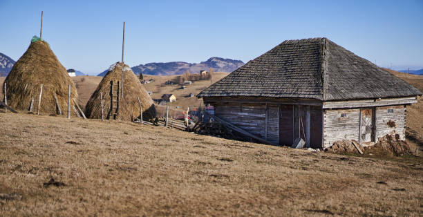 istock Wooden barn in the mountains 1197700500