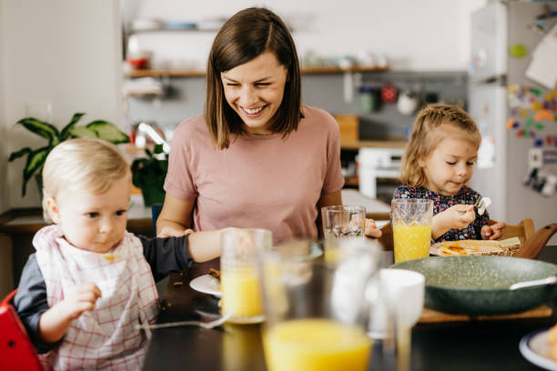 istock Family having breakfast together 1197700603