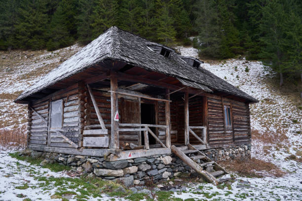 istock Wooden cabin in the mountains 1197700837