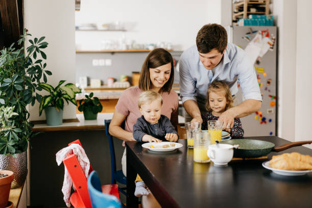 istock Family having breakfast together 1197701663