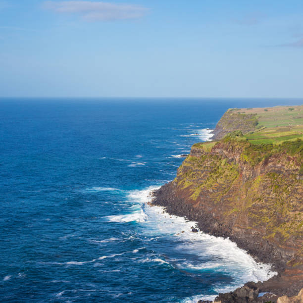 istock Cliffs and Atlantic ocean view from the observation deck Vigia das Baleias, Terceira. 1197701925