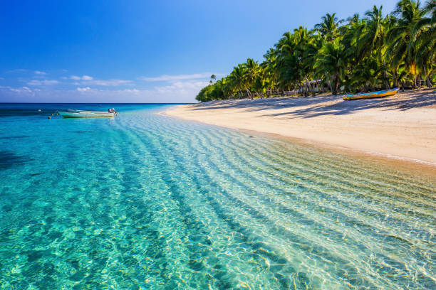 dravuni island, fiji. - horizon over water environment vacations nature imagens e fotografias de stock