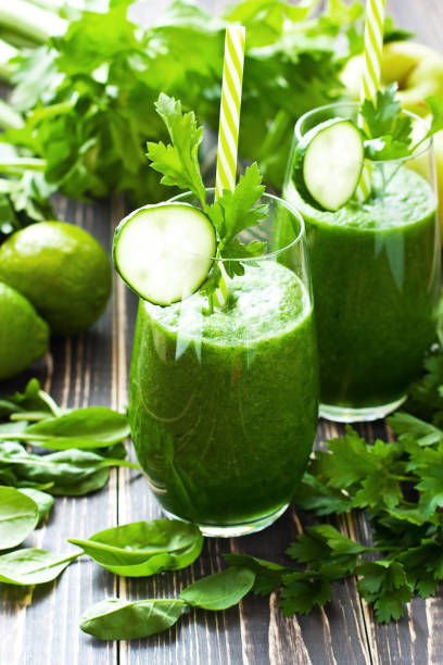 istock Nutritional smoothie of fresh organic  vegetables. Healthy breakfast 1197708049