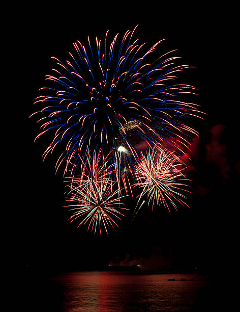 istock Fireworks in the sea 119771576