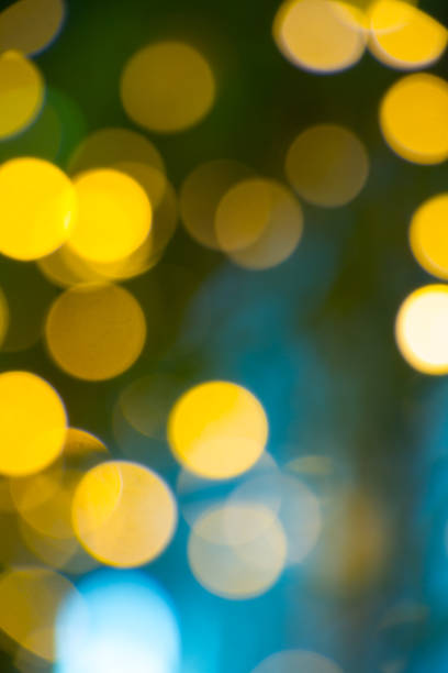istock Christmas background with blurry lights, New Year or holiday concept. 1197722276