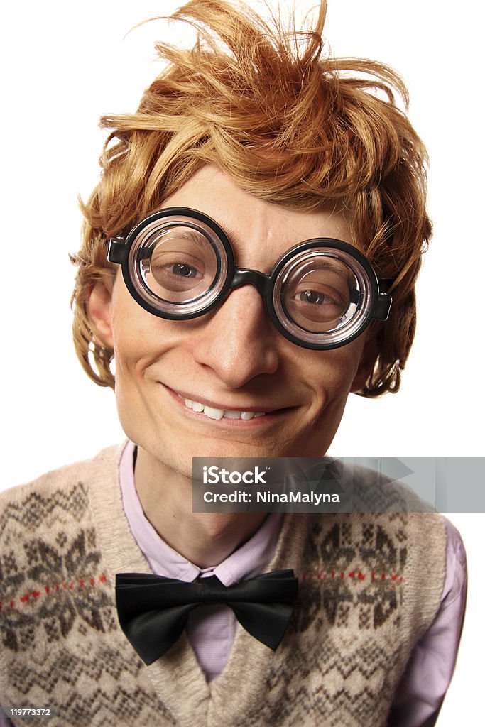 Funny nerd  Ugliness Stock Photo