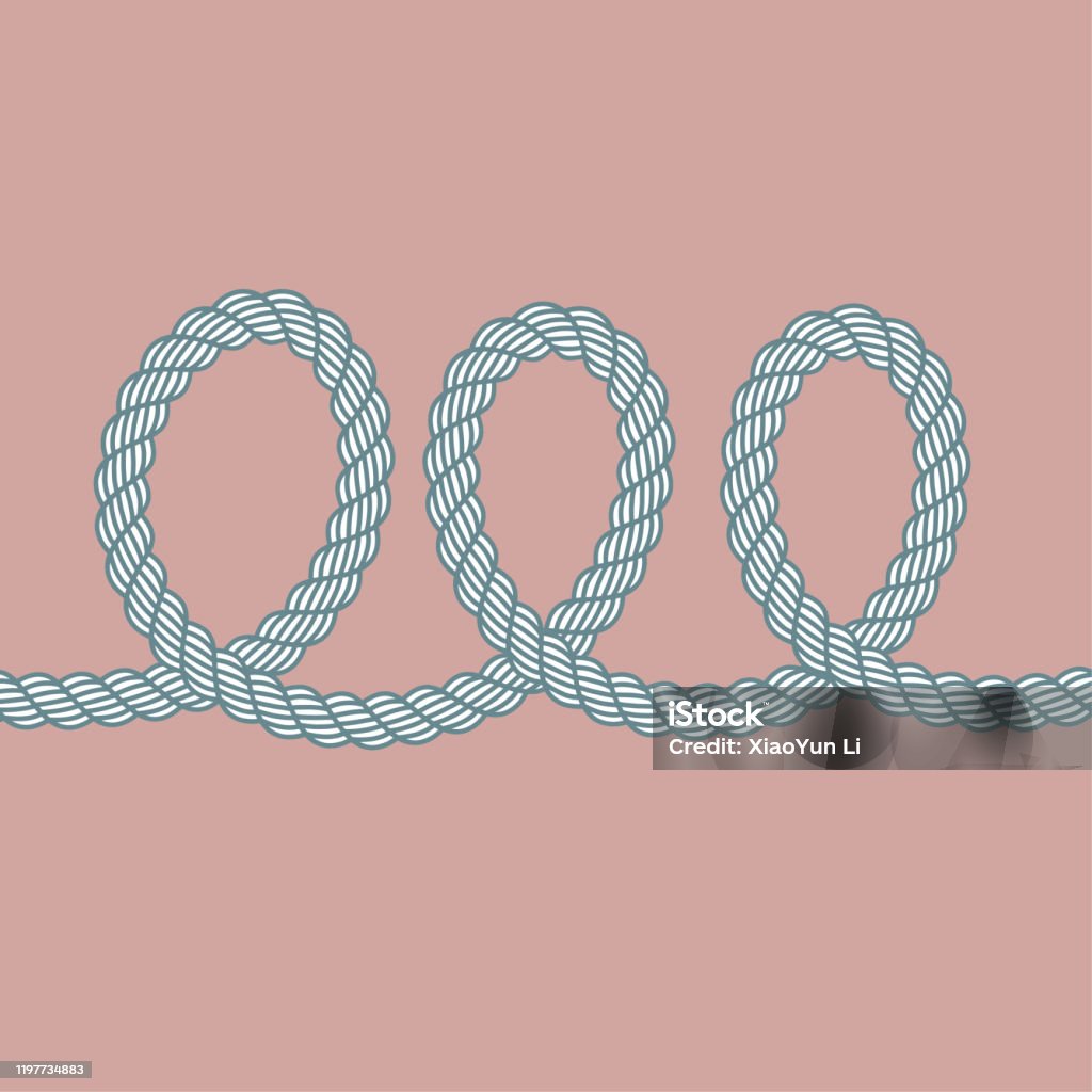 Creative Single Rope Creative Design Of Rope Stock Illustration - Download Image Now ...