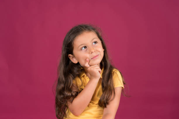 Thoughtful little girl