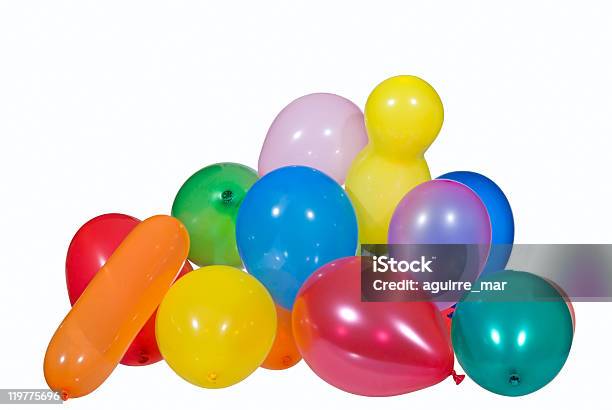 Photo libre de droit de Canot Ballons banque d'images et plus d'images libres de droit de Ballon de baudruche - Ballon de baudruche, Ballon gonflé à l'hélium, Blanc