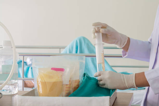 istock Liquid feeds for patient.Liquid food for 1197762567