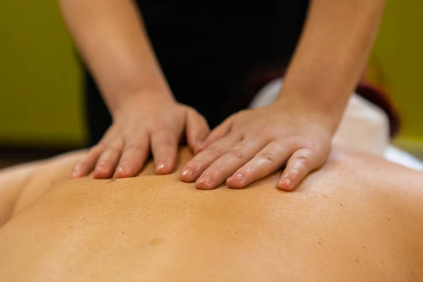 istock Woman has professional Swedish massage 1197769442