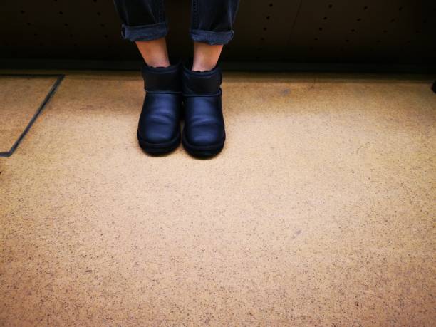 istock Winter boots leather and fur 1197770615
