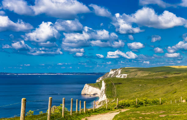istock Jurassic coastline footpath Dorset England 1197773844