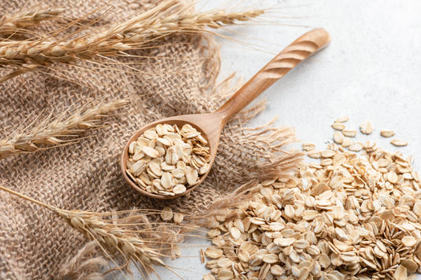 istock Rolled oats, oatmeal, oat flakes 1197774876