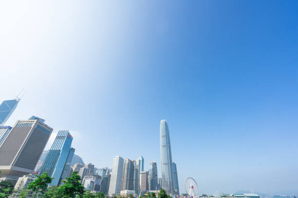 Hong Kong, Urban Skyline, Two International Finance Center, Day, Cityscape