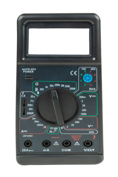 istock Close-up multimeter on a white background. White screen place for text. 1197780723