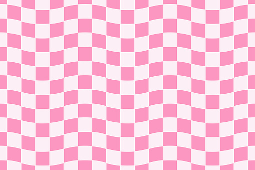 Checkered pattern background seamless pink geometric pattern and white lines.