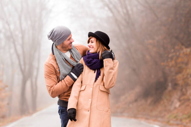 istock Couple enjoying outdoors in cold autumn / winter time. 1197798765