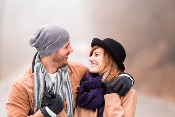 istock Couple enjoying outdoors in cold autumn / winter time. 1197798889