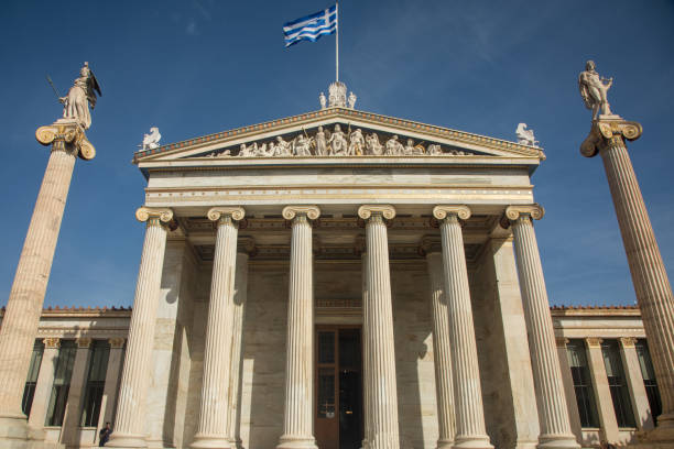 Zappeion Hall was built in the 1880s for the first modern Olympic games, now used as a conference and exhibition center in Athens, Greece.