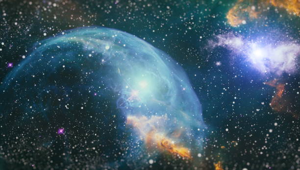 istock Chaotic space background. Dreamscape galaxy. The elements of this image furnished by NASA. 1197801862