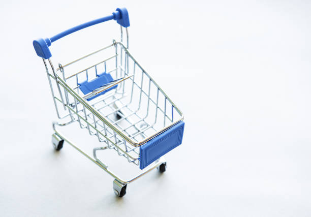 istock Shopping cart on a white background 1197803868