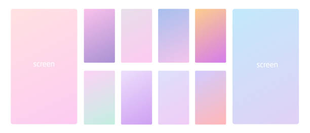 Vibrant and smooth pastel gradient soft colors set for devices, pc and modern smartphone screen backgrounds set vector ux and ui design illustration Vibrant and smooth pastel gradient soft colors set for devices, pc and modern smartphone screen backgrounds set vector ux and ui design illustration pastel colored stock illustrations