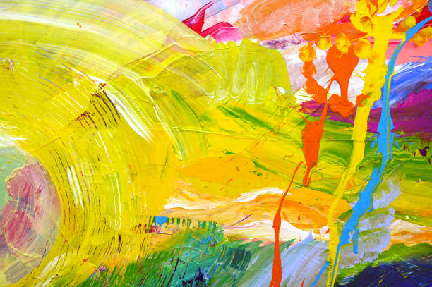 istock Abstract art background. Hand-painted background. SELF MADE. 1197813907