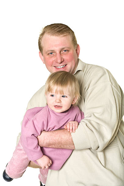 istock Child on fahter`s hands 119781528