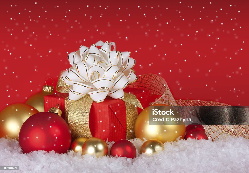 Natal ainda vida - Royalty-free A nevar Foto de stock