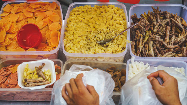 Indonesian Local Street Food Seblak ingredients stock photo