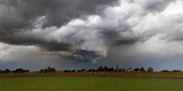 istock Ominous and menacing looking funnel cloud 1197835722