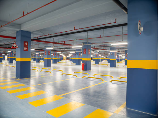 istock Image of parking garage underground interior 1197838470