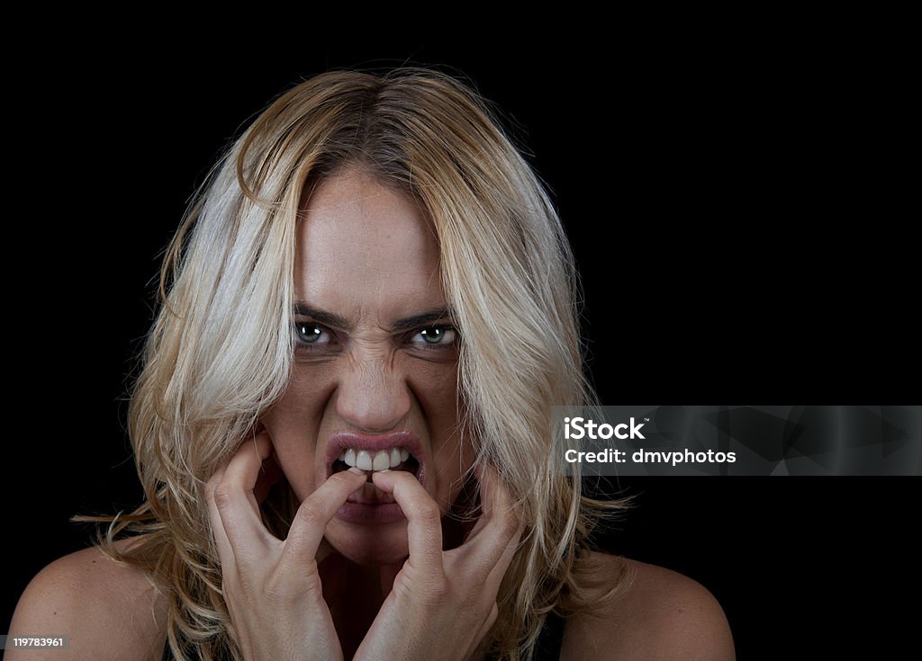 Angry 여자 검은 - 로열티 프리 2010년 스톡 사진