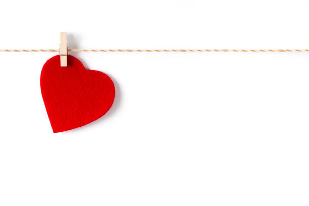 istock Valentine Day Background with Felt Heart 1197839664