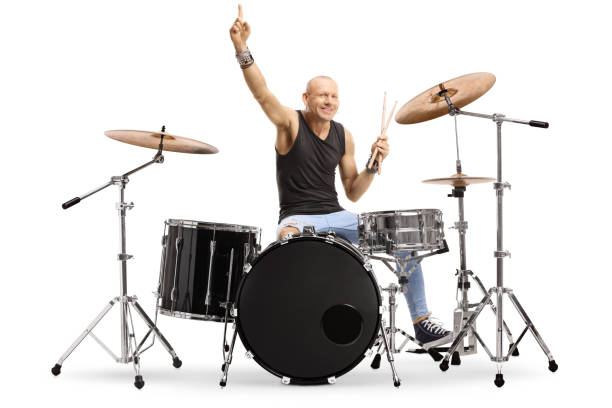 istock Male musician with a drum kit 1197839849