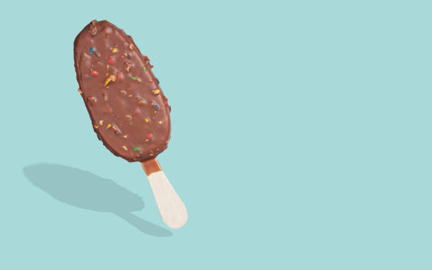istock piece of chocolate ice cream on a stick. 1197841069
