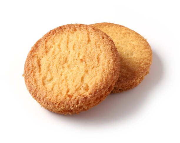 istock butter cookies isolated on white background, selective focus 1197841105