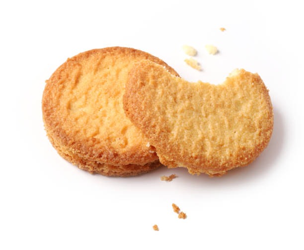istock butter cookies isolated on white background, selective focus 1197841187
