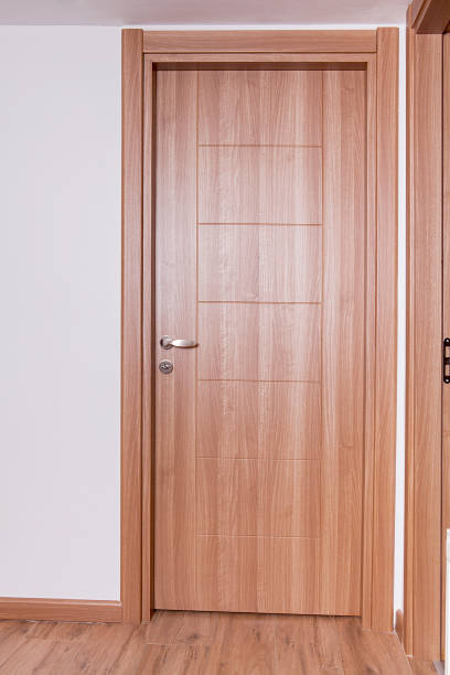 istock Wooden house door. 1197842401