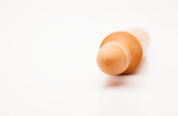 istock Wooden rolling pin, isolated on white background. 1197844692