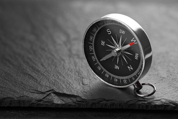istock navigational compass on a stone background 1197846399